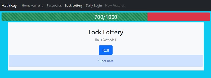 HackKey: A gamified password manager – screenshot 4