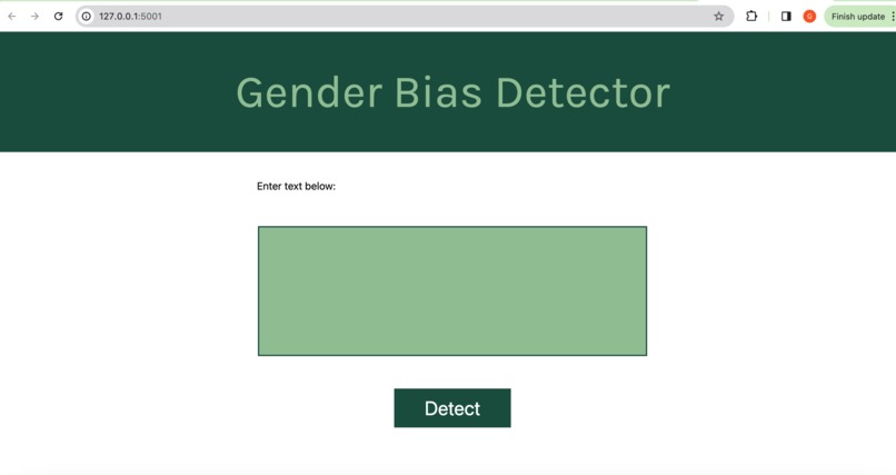 Gender Bias Detector – screenshot 1