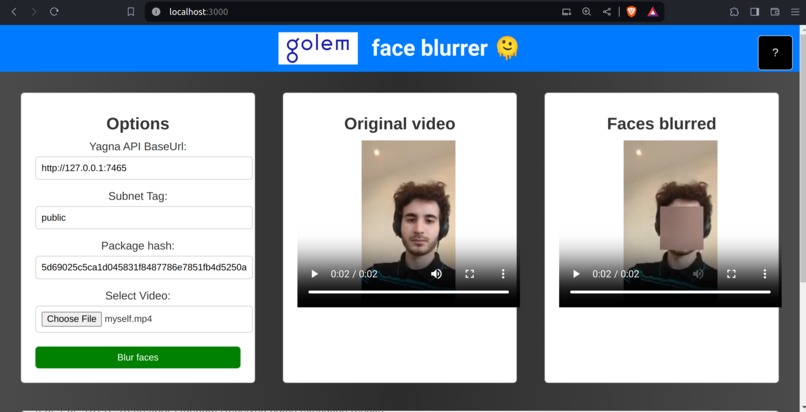 Golem face blurrer – screenshot 1