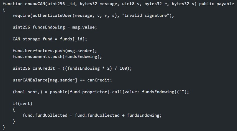 CryptoAidNetwork (CAN) – screenshot 2