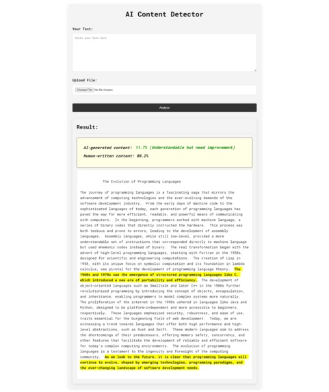 AI Content Detector – screenshot 1