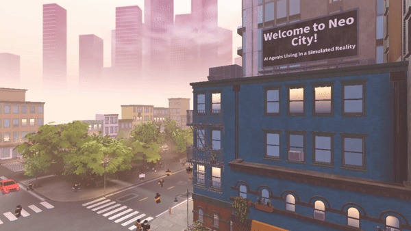 NeoCity - AI Agents Living in a Simulated Reality – screenshot 1