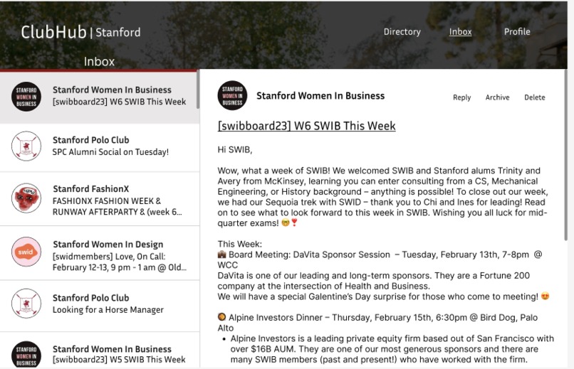 ClubHub – screenshot 2