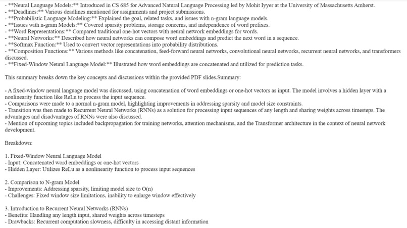Lecture Summarizer – screenshot 5