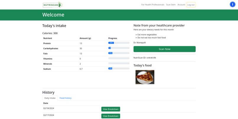 NutriScan – screenshot 2