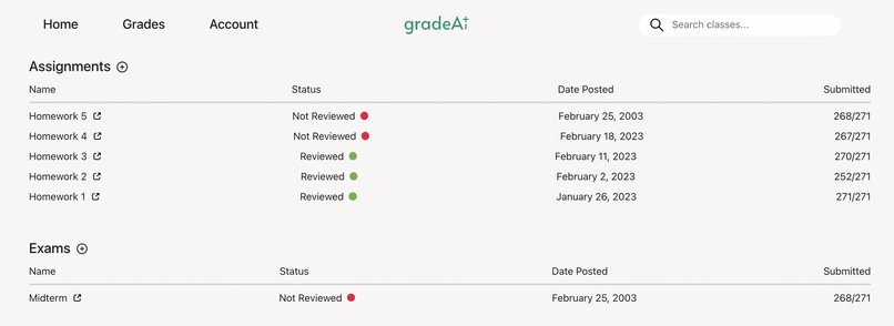 gradeAI – screenshot 2