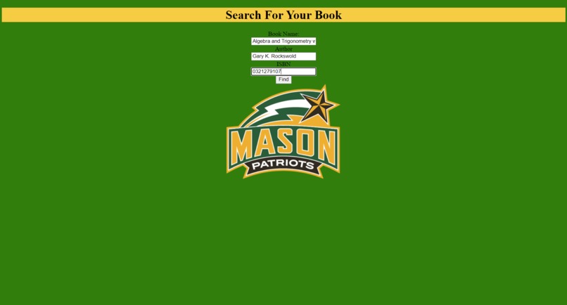 GMU Textbook Finder – screenshot 2