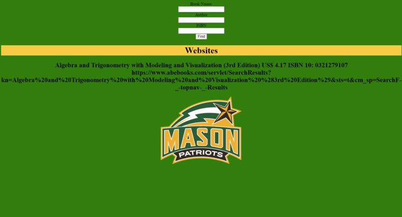 GMU Textbook Finder – screenshot 3