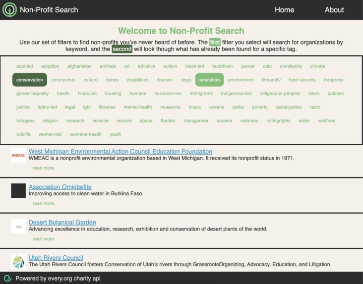 Non-Profit Search – screenshot 1