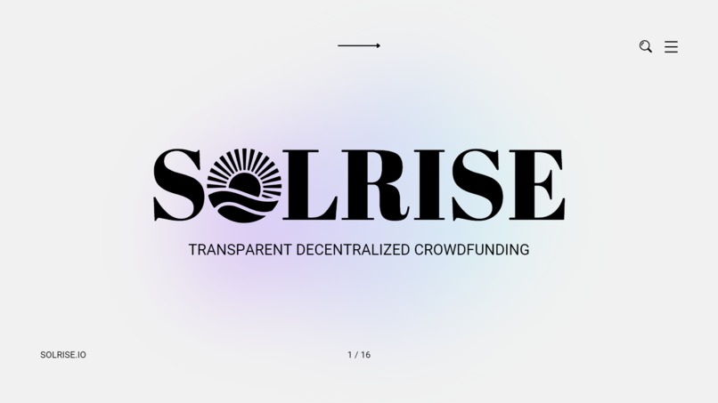 Solrise Crowdfunding – screenshot 1