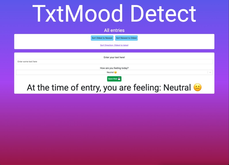 Txtmood Detect – screenshot 1
