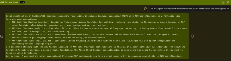 AWS Career Compass – screenshot 2