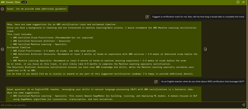 AWS Career Compass – screenshot 3