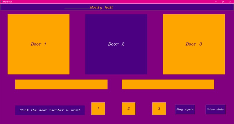 Monty_hall game – screenshot 1