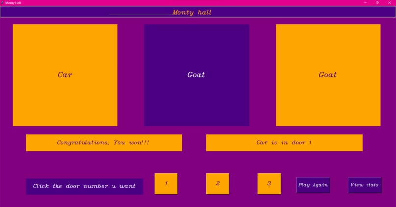 Monty_hall game – screenshot 2