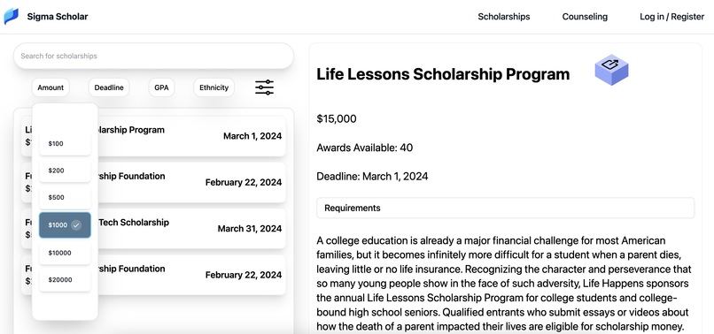 Sigma Scholar – screenshot 2