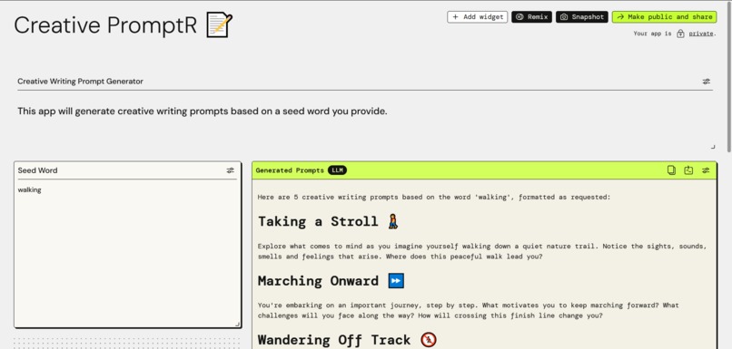 Creative PromptR – screenshot 3