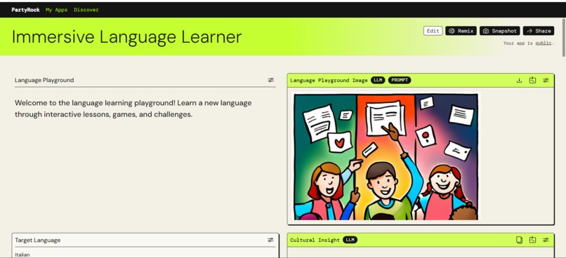 Language Playground App – screenshot 1