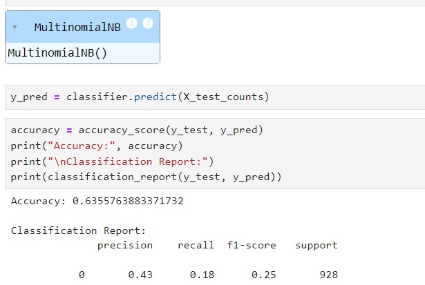 sentiment analysis on movie reviews – screenshot 2