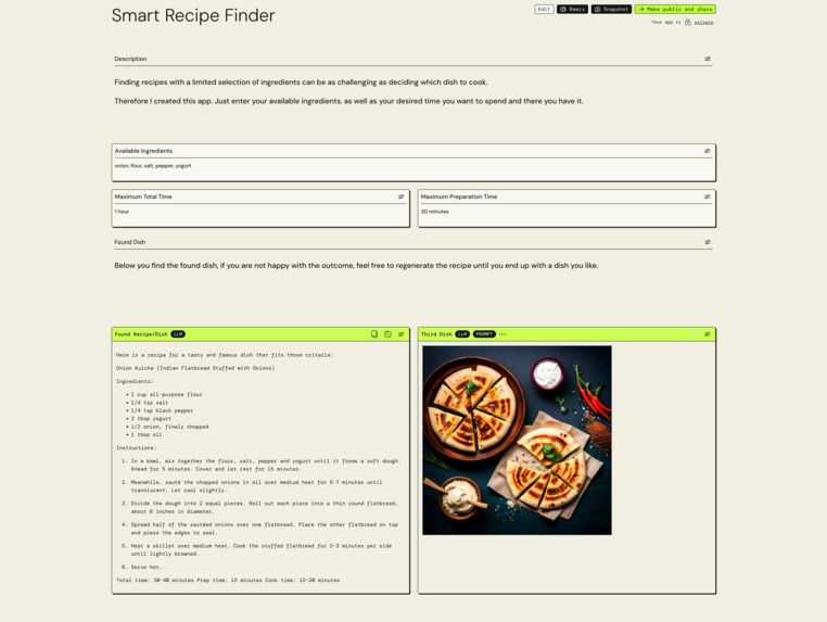 Smart Recipe Finder – screenshot 1