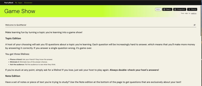 QuizMania – screenshot 1