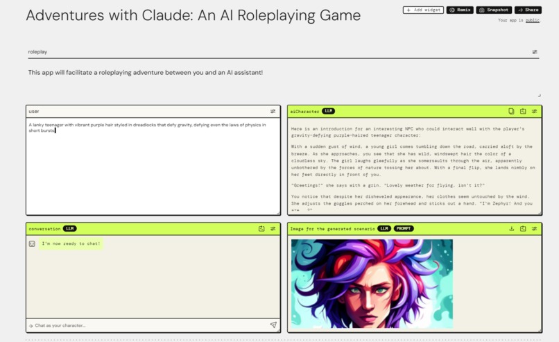 AI-facilitated role-playing games – screenshot 1