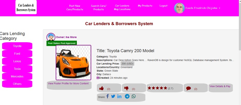 Car Lenders and Borrowers – screenshot 1