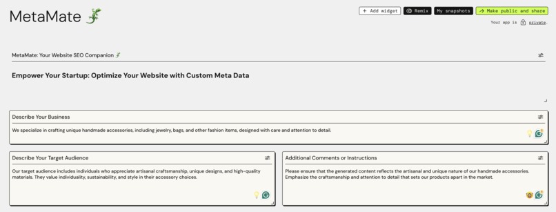 MetaMate – screenshot 1