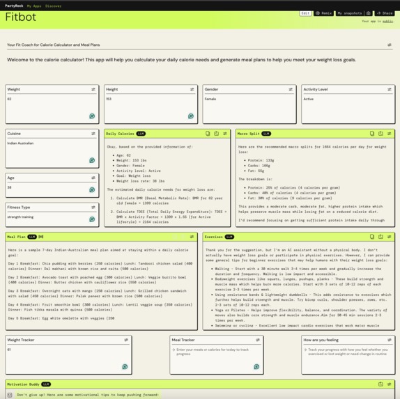 Fitbot – screenshot 1