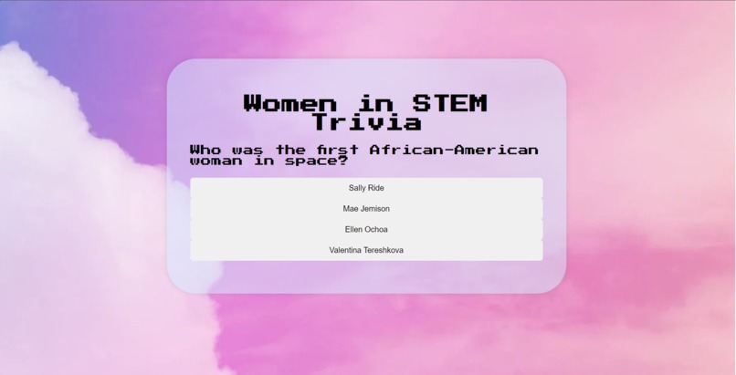 Women in STEM trivia – screenshot 4