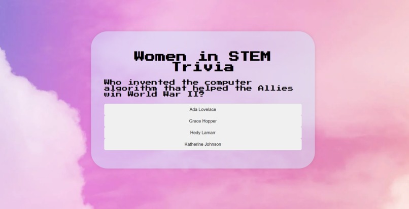 Women in STEM trivia – screenshot 5