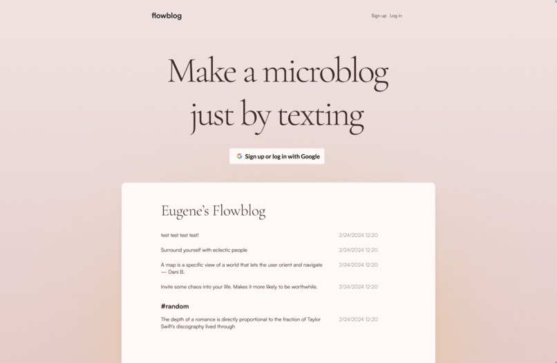 flowblog – screenshot 1