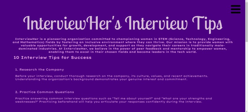 InterviewHer – screenshot 3
