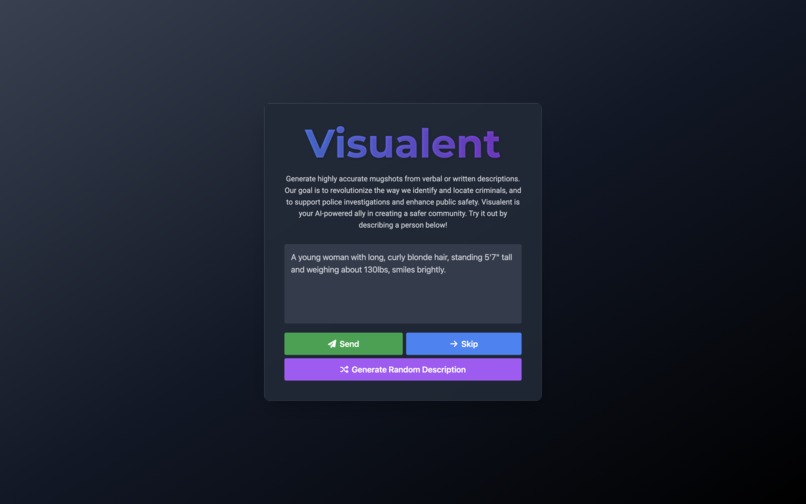 Visualent: Copilot for Forensic Artists – screenshot 1