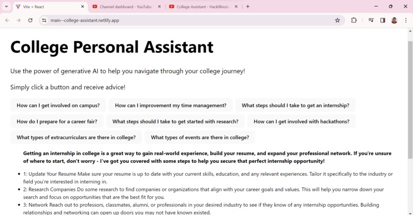 College Personal Assistant – screenshot 1