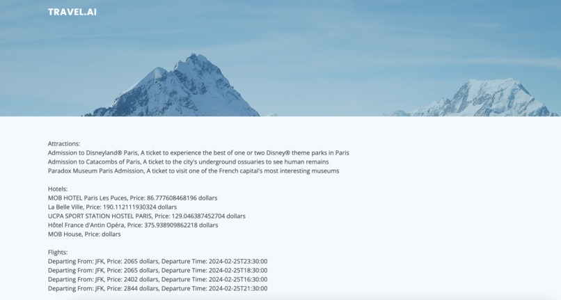 Travel.ai – screenshot 1