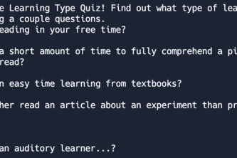 Learning Styles Quiz