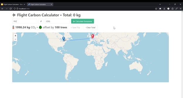Flight Carbon Calculator  – screenshot 1