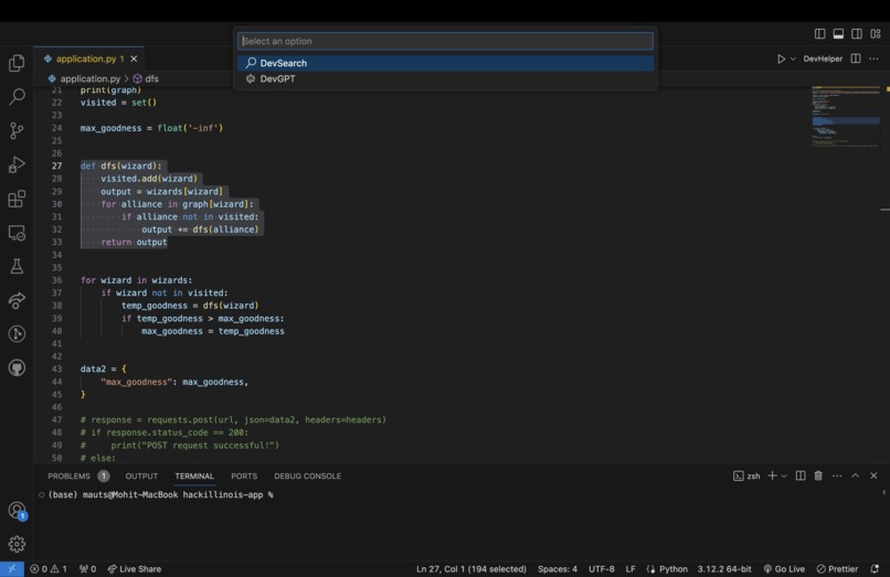 DevHelper – screenshot 1