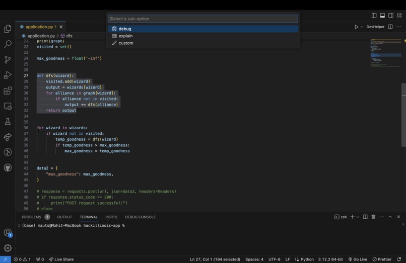 DevHelper – screenshot 2