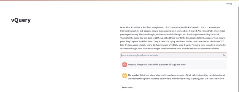 vQuery – screenshot 2