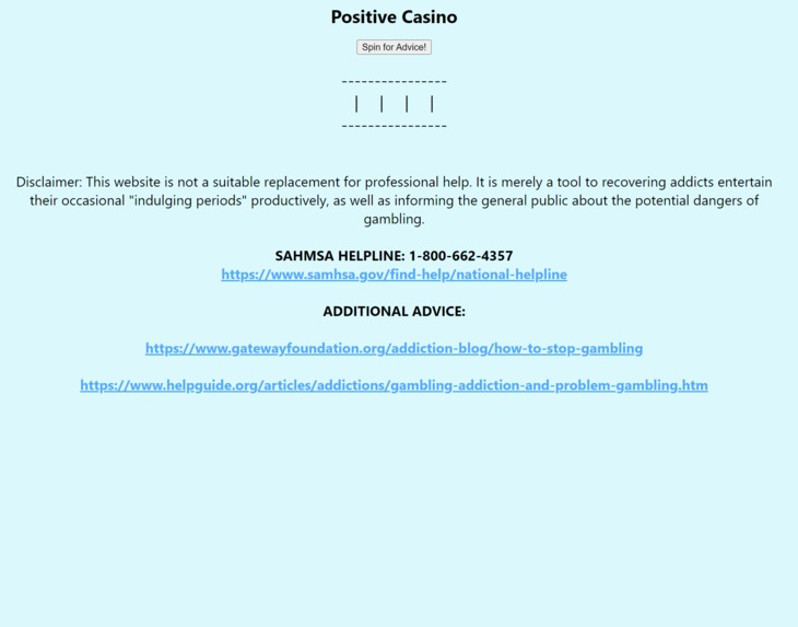 Positive Casino – screenshot 1