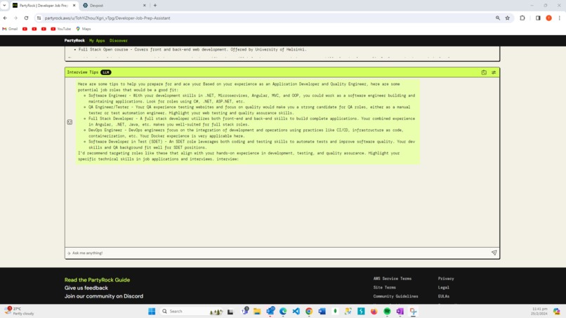Developer Job Prep Assistant – screenshot 4