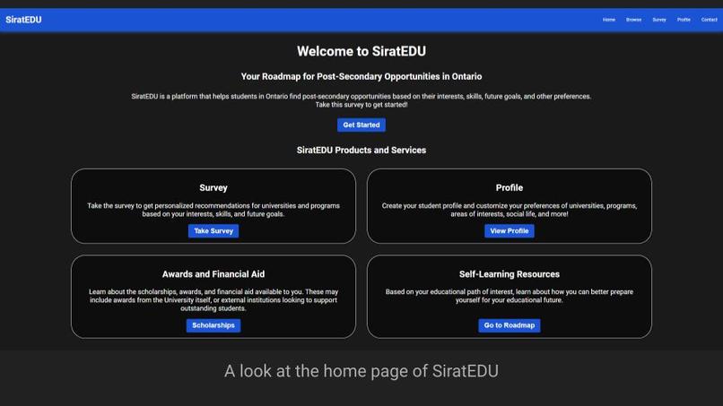SiratEDU: Map for Post-Secondary Opportunities in Ontario – screenshot 1
