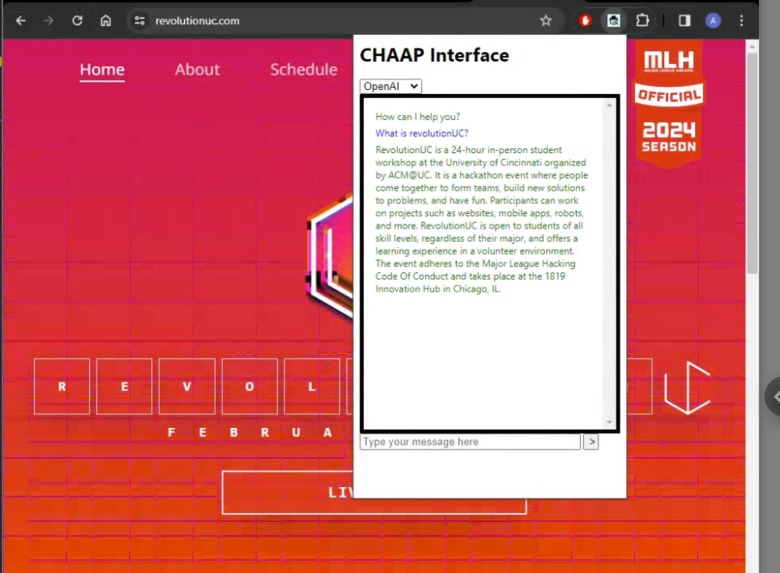 CHAAP: Chat With Any Anonymous Page – screenshot 1
