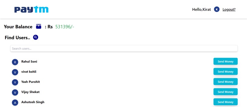 Payment Application – screenshot 1