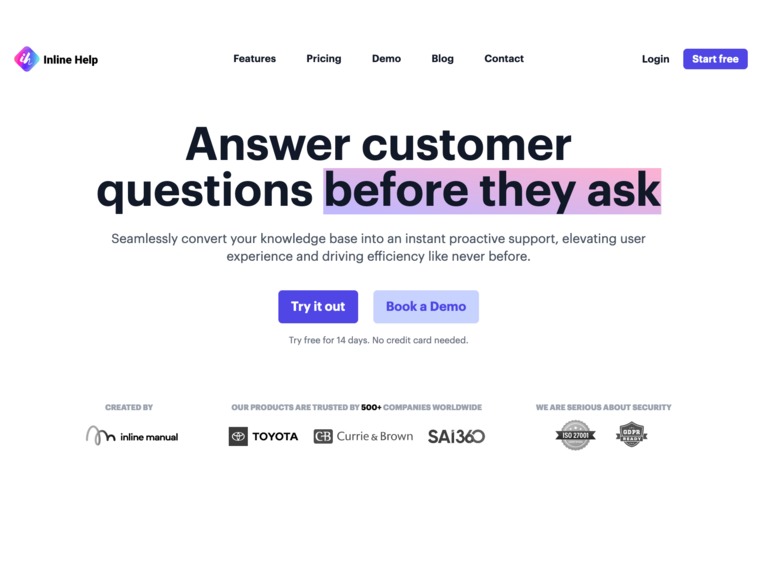 Inline Help – screenshot 1