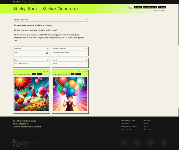 Sticky-Rock - Sticker Generator – screenshot 3