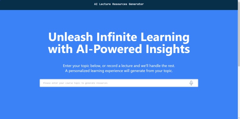 AI Lecture Resources Generator – screenshot 1