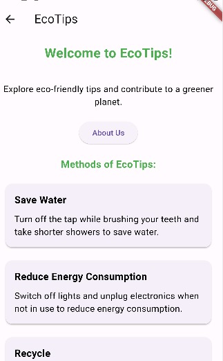 EcoTips: Green Living Tips – screenshot 1